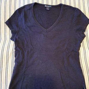 Blue Asphalt Navy V-neck Tee - Size M